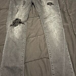 Distressed Gray Men's Jeans